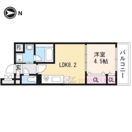 グランブルー高槻の物件間取画像